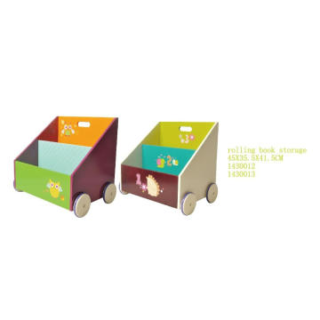 Boîte de rangement pour boîte à jouets en bois pour contenants de meubles pour enfants avec roues